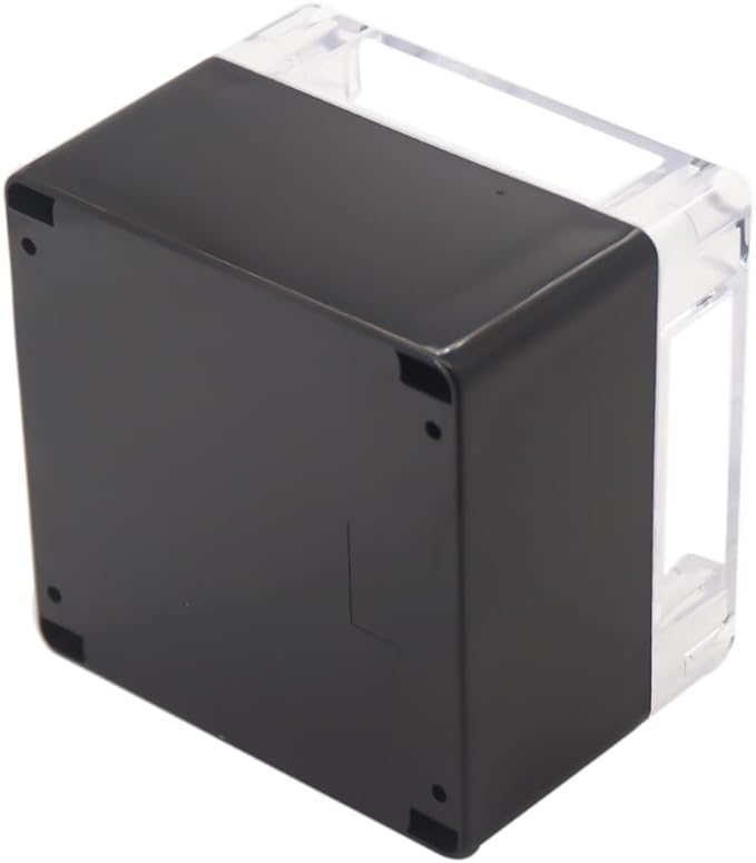 Project Box IP65 Waterproof Junction Box ABS Plastic Black Electrical Boxes DIY Electronic Project Case Power Enclosure Clear Cover 4.72"x4.72"x3.54"