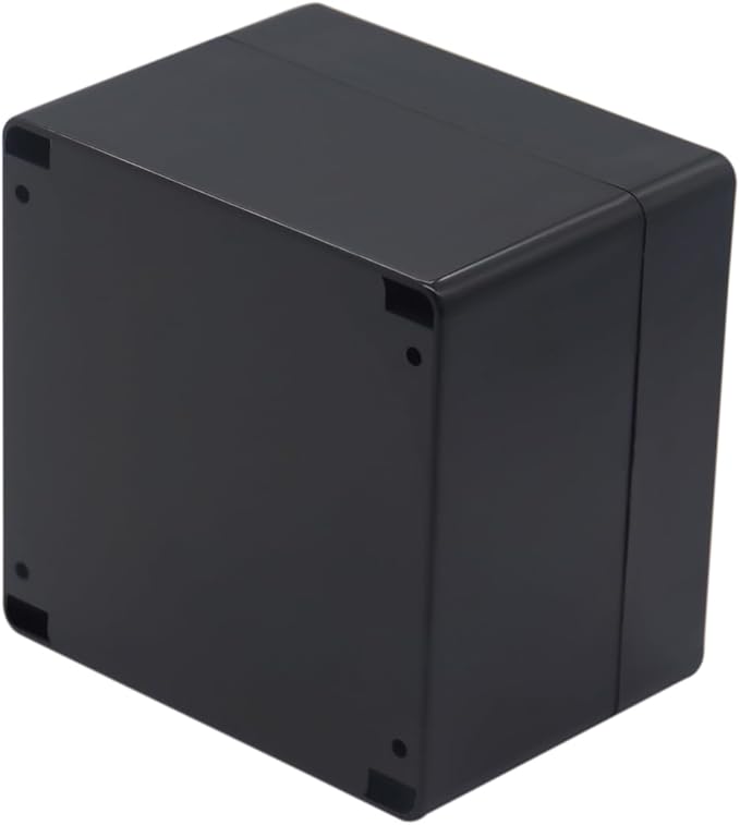 Project Box IP65 Waterproof Junction Box ABS Plastic Black Electrical Boxes DIY Electronic Project Case Power Enclosure 4.72x4.72x3.54 inch (120 x 120 x 90 mm)