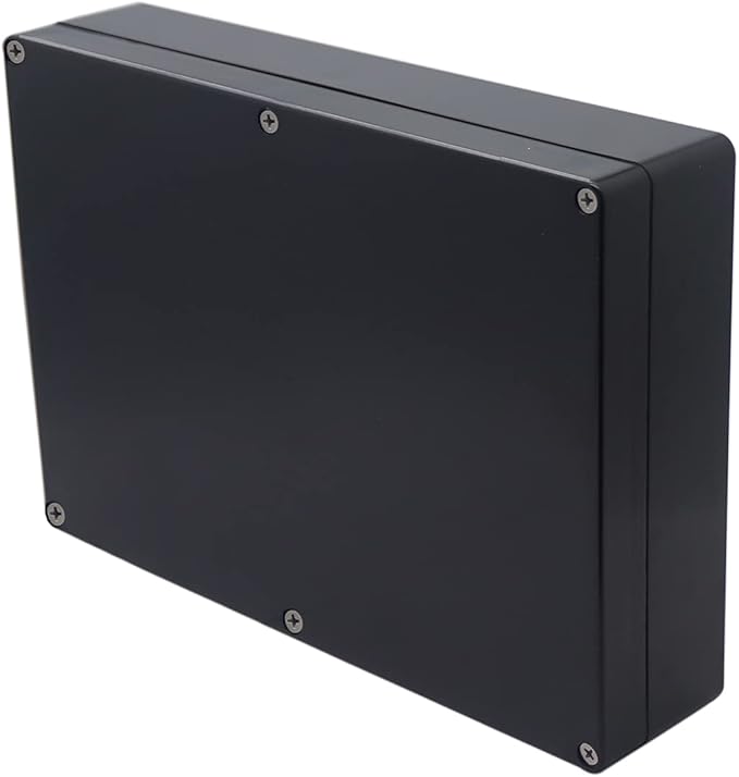 Project Box IP65 Waterproof Junction Box ABS Plastic Black Electrical Boxes DIY Electronic Project Case Power Enclosure 10.35x7.17x2.36 inch (263x182x60 mm)