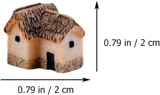 12 Pieces Miniature Fairy Garden Stone House, Resin Moss Fairy Mini Fairy Cottage House, Mini Fairy Stone Cottage Tiny House for Home Decoration Outdoor Décor