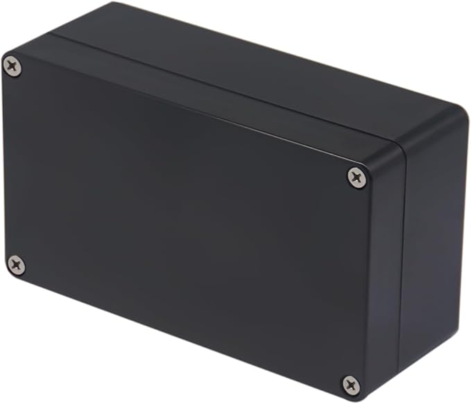 Project Box IP65 Waterproof Junction Box ABS Plastic Black Electrical Boxes DIY Electronic Project Case Power Enclosure 6.22x3.54x2.36 inch (158 x 90 x60 mm)