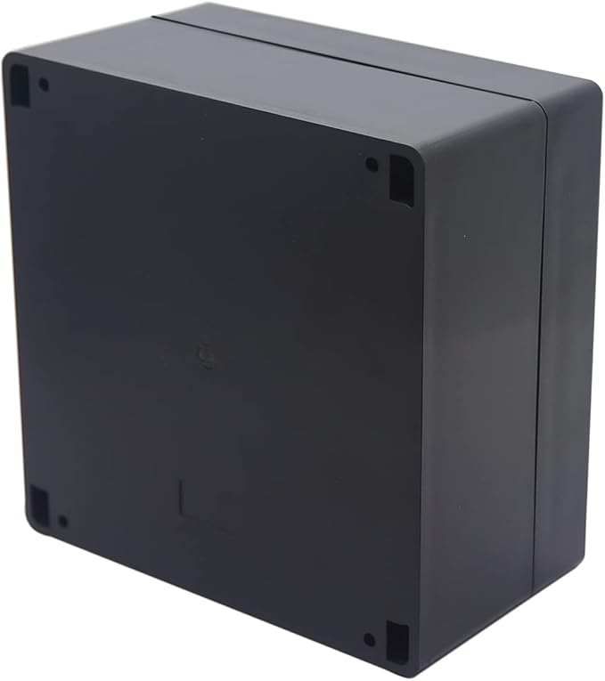 Project Box IP65 Waterproof Junction Box ABS Plastic Black Electrical Boxes DIY Electronic Project Case Power Enclosure 6.3x6.3x3.54 inch (160x160x90 mm)