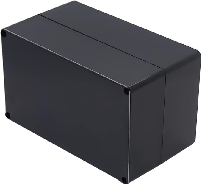 Project Box IP65 Waterproof Junction Box ABS Plastic Black Electrical Boxes DIY Electronic Project Case Power Enclosure 7.87x4.72x4.45 inch (200x120x113 mm)