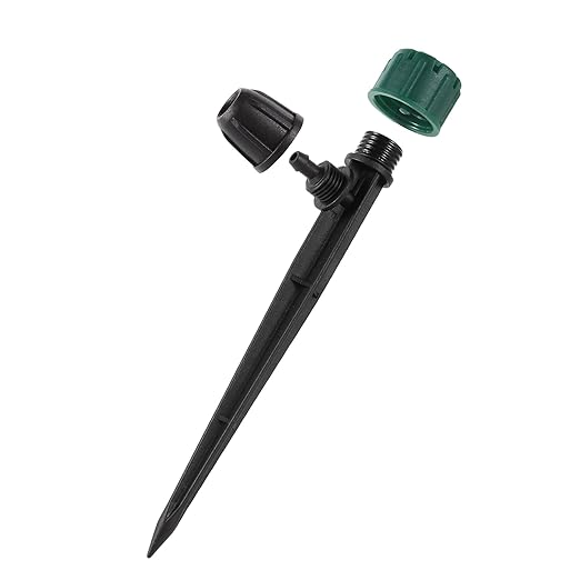 80Pcs Drip Irrigation Emitters for 1/4" Drip Tubing,Adjustable 360 Degree Automatic Irrigation Drippers on 5.5" Arrow Stake for Garden Irrigation Watering System