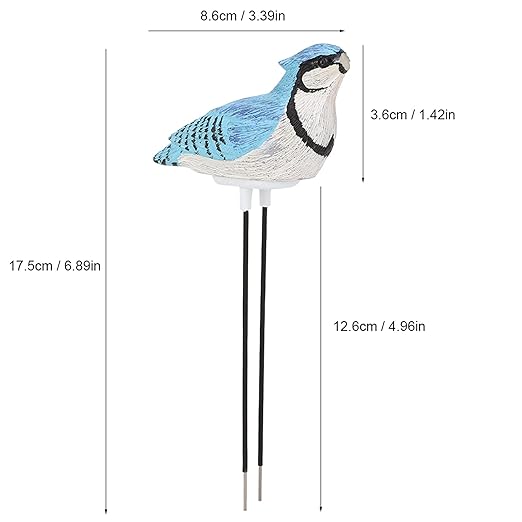 Watering Alarm Bird Plant Soil Tester, Hygrometer Sensor Gardening Tool, for Planter Water Remind Warining Alert(Battery Included)(Blue)