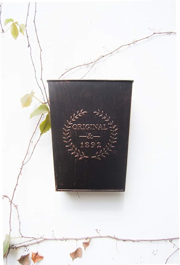 LESEN Rustic Metal Wall Planter Country Home Hanging Wall Vase Pocket for Plants or Flower Indoor or Outdoor Farmhouse Wall Decor,Set of 2