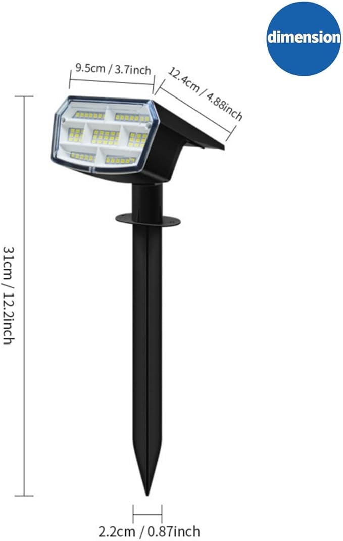 Outdoor Light Solar-Powered 3 Levels of Brightness,Waterproof IP65 can be Installed on Walls, Beside walkways, on lawns and Near Green Plants- 4 Pack (Warm)