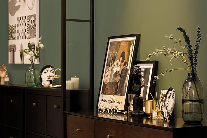 Dimoon 118''x17.7'' Green Peel and Stick Wallpaper Contact Paper Modern Self Adhesive Wall Paper Removable Renter Friendly Textured Solid Color Shelf Cabinet Vinyl Roll (118''x17.7'',Leaf Green)