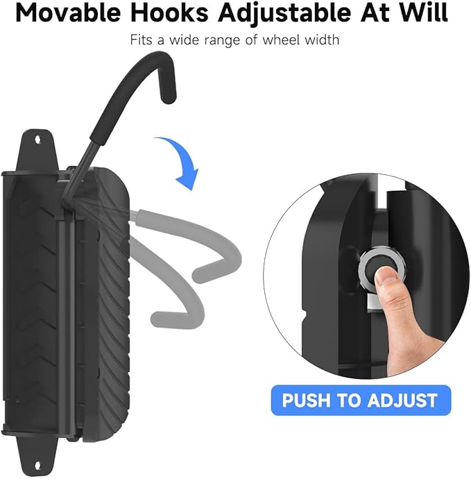 suptek Swivel Bike Wall Mount: Heavy-duty, space-saving vertical bike rack with 120° rotation, supports up to 132 lbs. Easy to install for road bikes, MTBs, and more.
