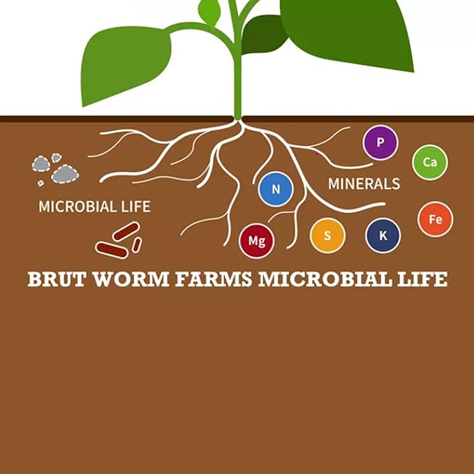 Brut Organic Potting Soil – 1 CF – Everything Your Plants Need in one Bag. Indoor and Outdoor Container Plants. 8 Pack