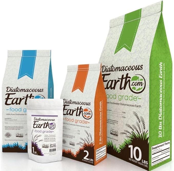 DiatomaceousEarth 10 LBS Food Grade Diatomaceous Earth - 100% Organic All Natural Diamateous Powder - Diametaceous for Humans is Safe Around Children