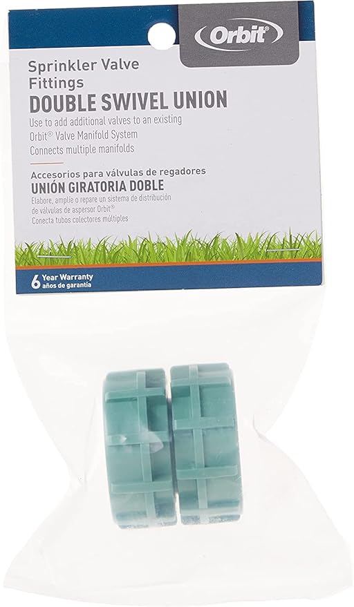 2 Pack - Orbit Pre-Assembled Valve Manifold Swivel Double Union