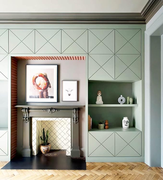 Dimoon 78.7''x17.7'' Green Peel and Stick Wallpaper Contact Paper Modern Self Adhesive Wall Paper Removable Renter Friendly Textured Solid Color Shelf Cabinet Vinyl Roll (78.7''x17.7'',Light Green)