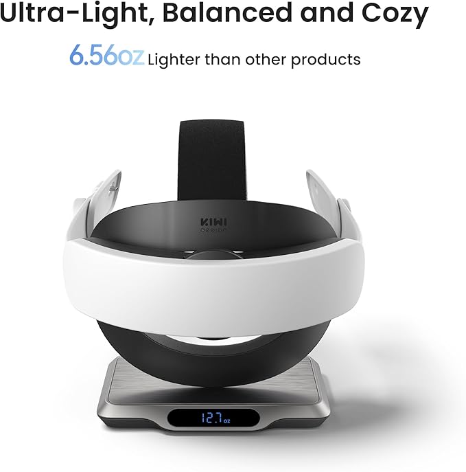 KIWI design K4 Boost Comfort Battery Head Strap Accessories for Meta/Oculus Quest 3/3S, Dual Charge the VR Headset and Battery Strap in 2.5h