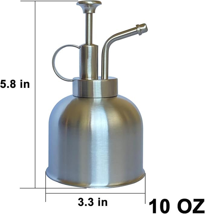 Plant Mister Spray Bottle Stainless Steel Plant Sprayer, Small Watering can Plant Spray Bottle Modern Gardening Tools for Indoor Potted Plants Watering and Spraying