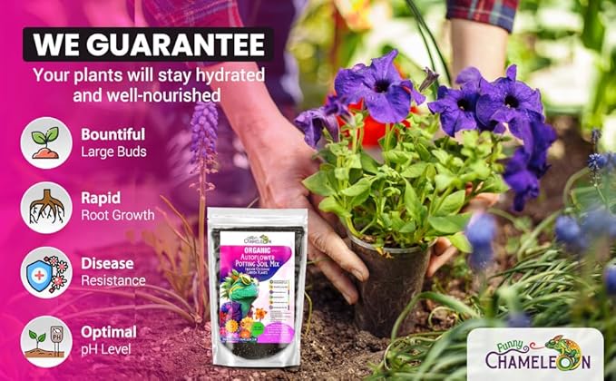 Organic Autoflower Potting Soil Mix β Ready-to-Use Living Soil, No Fertilizers Needed β Balanced Nutrients, Light Texture, Excellent Drainage, Boosts Germination & Root Growth (4 QUARTS)