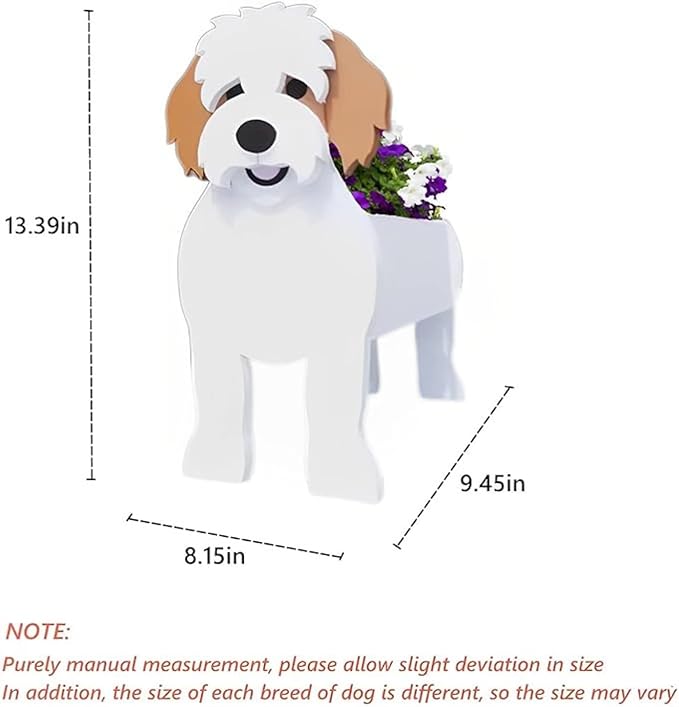 Karelian Bear Dog Planter Plant Pots,Cute Garden Dog Flower Planter,Dog Planters Birthday Gifts for Women,Office,Indoor/Outdoor Decor(9.45 * 8.15 * 13.39in)