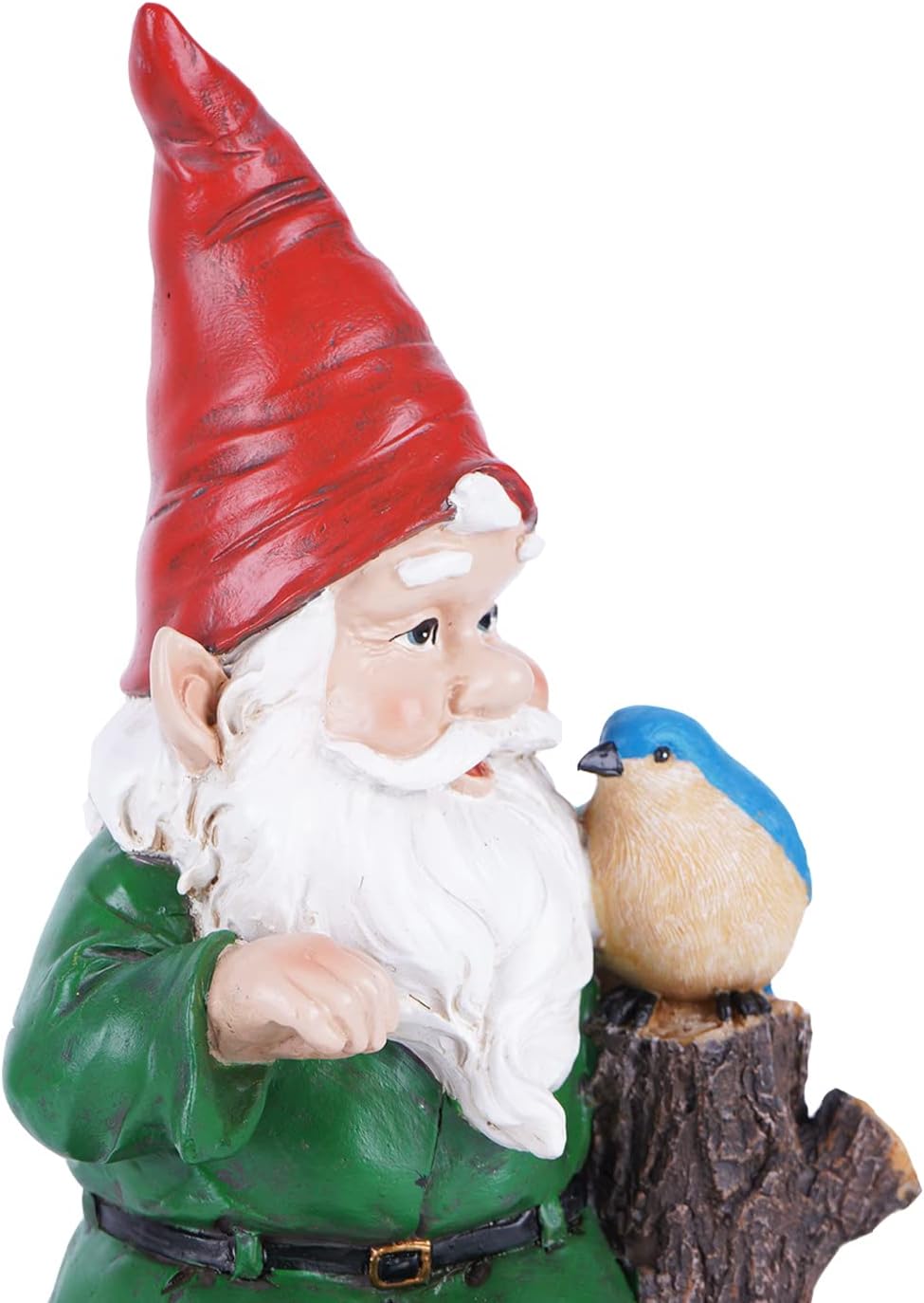 DUSVALLY Garden Gnome Statue, Outdoor Decoration Statues Vivid Statue Statuary Garden Sculptures Yard Décor, Gnome and Bird