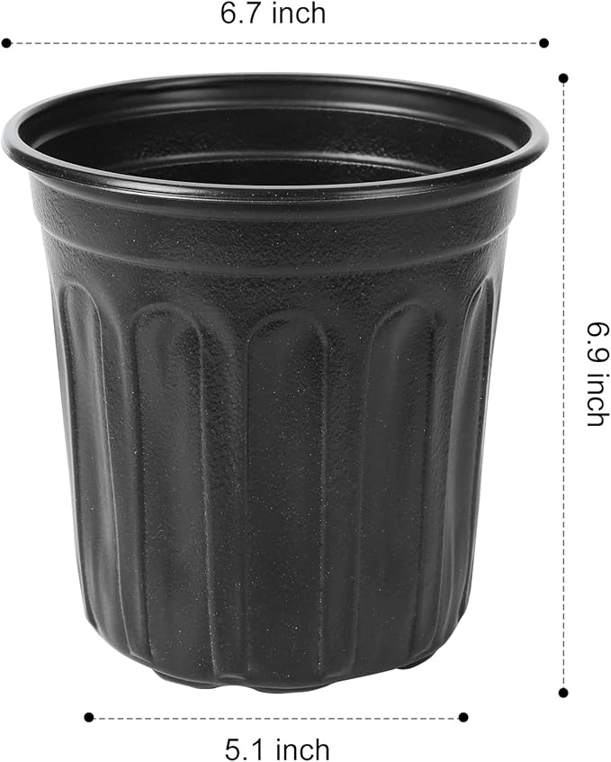 JERIA 50-Pack 1 Gallon Flexible Plant Nursery Pots with 50Pcs Plant Labels,Thickened Soft Plastic Seedling Pots,Seed Starting Pot Flower Plant Container for Succulents,Seedlings
