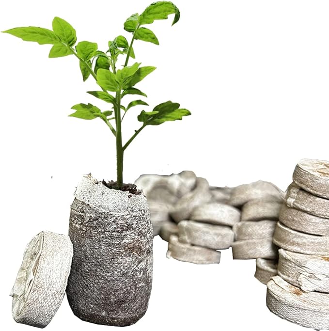 35mm Peat Pellets Seed Starting Plugs Seeds Starter Pallet 100 Pack Seedling Soil Block for Garden Seedling Planting