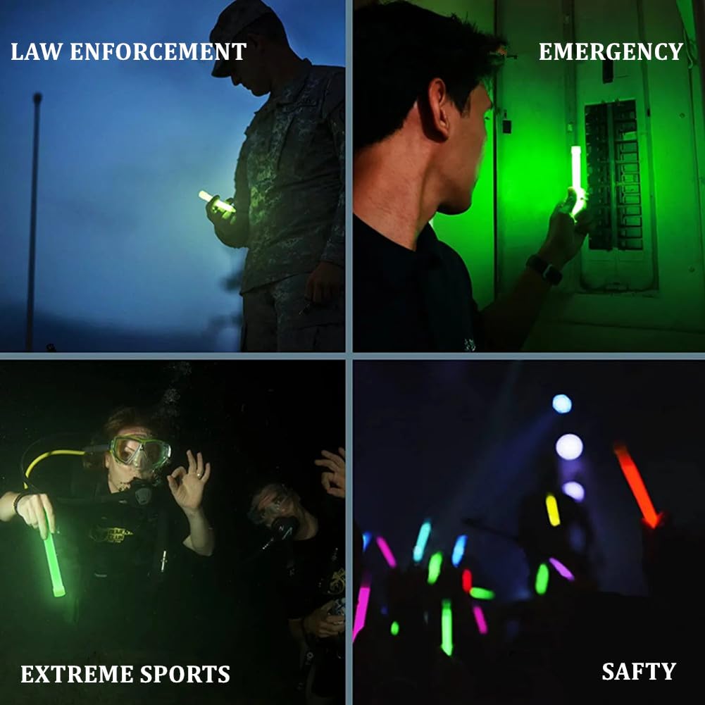 Glow Fever Emergency Safety Military Grade Glow Sticks, 10PCS, 6" Ultra Bright Light Sticks with 12 Hours Duration. Great for Hiking, Party, Camping, Blackouts, Hurricane and Survival Kits (Yellow)