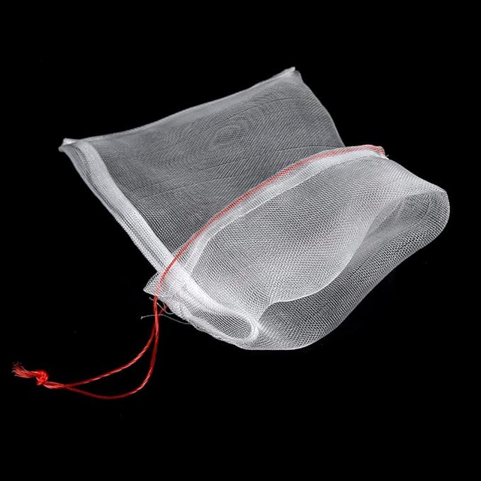 TOPINCN Plant Fruit Bags 50pcs Drawstring Breathable Mesh Bag Against Bug Bird Gardening Tools(25x15cm)