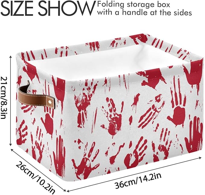 Skull Hand Rectangular Storage Basket Organizer Bin Shelf Baskets For Clothes Gifts For Home Office Dorm