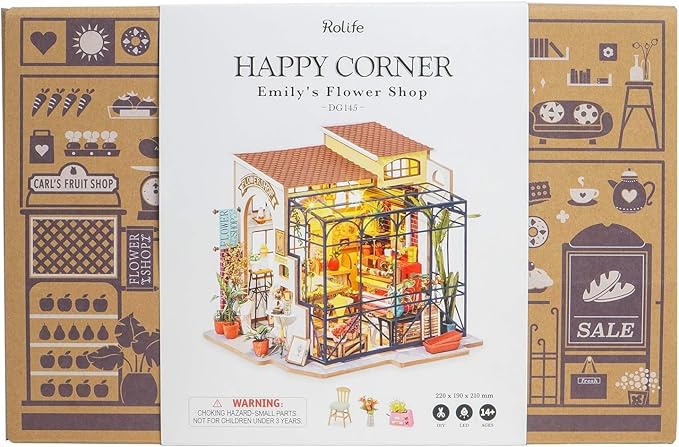 Rolife 1:20 Miniature House Kits-Tiny House Kit-DIY Miniature Dollhouse Kits for Adults-Model Building Craft Kits-Hobbies Gifts for Women and Men