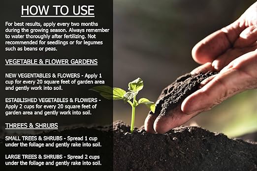 Premium 12-0-0 Organic Blood Meal Fertilizer by Gardenera - All-Natural Plant Food Source of Nitrogen for Organic Gardening, Flowers, Vegetables, Trees & Shrubs - 2 Quart