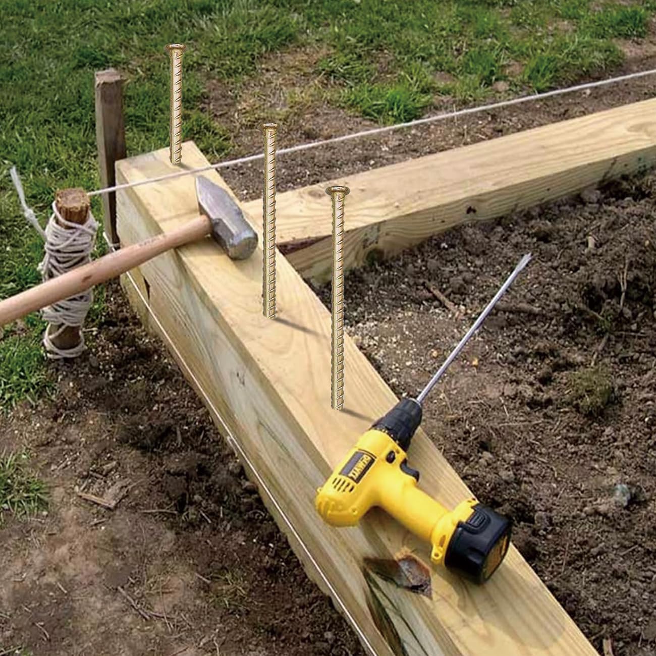 16 Inch Rebar Stakes,8 Pack Metal Rebar Support,1/2 Inch Diameter Galvanized Steel Ground Anchors,Heavy Duty Plant Support Garden Stake for Speed Bump, Wheel Stop, Tent...