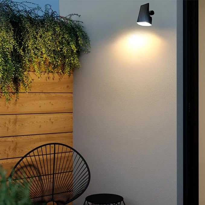 Outdoor Light Solar-Powered 3 Levels of Brightness,Waterproof IP65 can be Installed on Walls, Beside walkways, on lawns and Near Green Plants- 4 Pack (Warm)