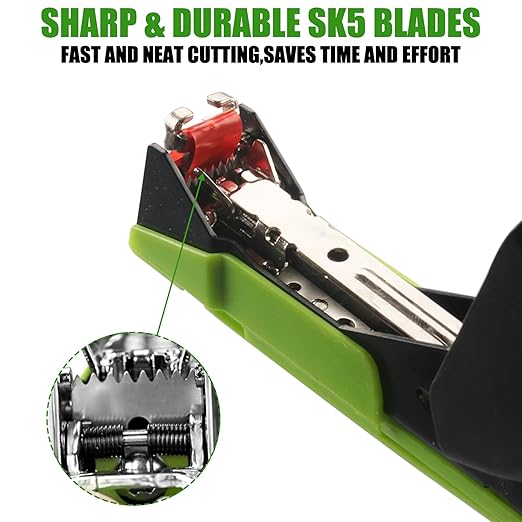 Plant Tying Machine,Handy Plant Binding Tape Tool, Quick Tying Grape Vines, Binding Tomato Vines, Lightweight Plant Tying Tools,More Durable Come with 10000pcs Staples 10 Rolls Tape