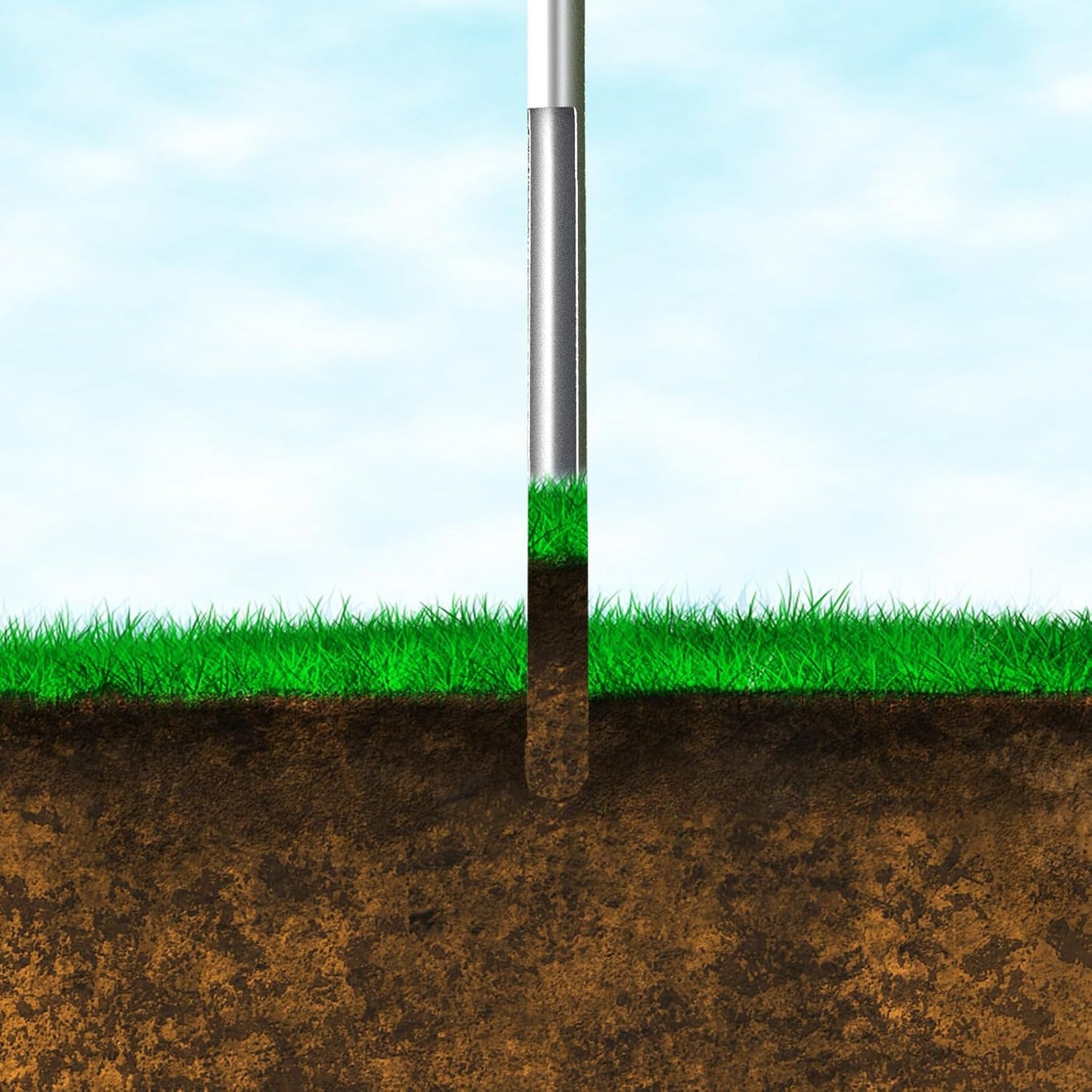 36" Soil Sample Probe Stainless Steel T-Style Handle Sampling Soil Probe Soil Sample Test Tool Kits with Foot Pedal and Reusable Sample Bags for Farm/Agriculture/Garden/Lawn/Golf Course