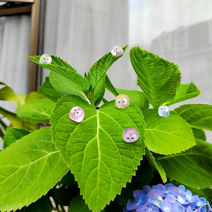 12pcs Plants Magnets Tiny Plant Safe Magnets Miniature Figurines, Fairy Garden Supplies House Plant Leaf, Key Holder Decorative (12 Dust Bunnies)