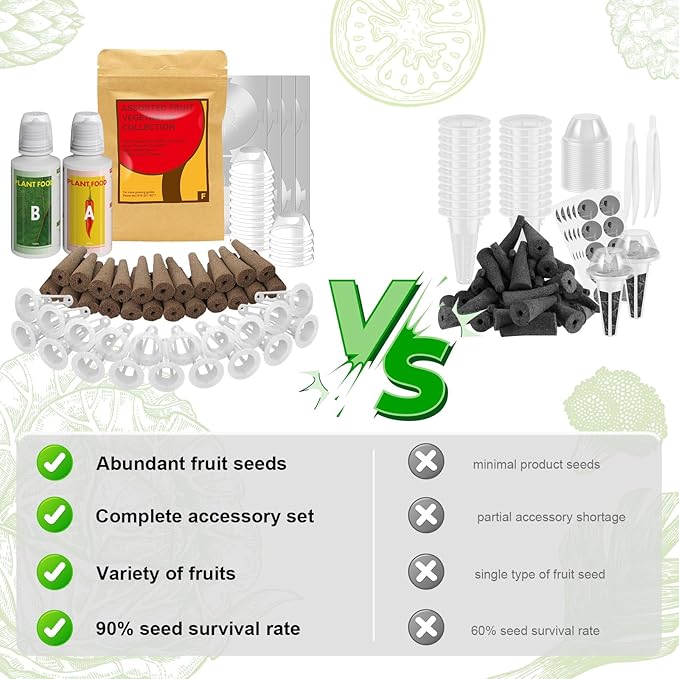 inbloom Fruit Seed Pod Kit for AeroGarden, iDOO, Ahopegarden, MUFGA Hydroponic Growing System, 12-Pod, 350+ Seeds Included Strawberry, Cucumber, Green Pepper, Golden Tomato, Radish, Dwarf Pea, Beet