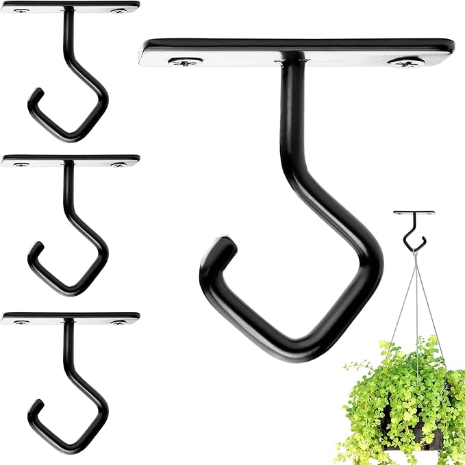 AJART Ceiling Hooks for Hanging Plants: Iron Plant Hanger for Wall Mount - 8 Pack/2.5 Inch Ceiling Hook for Indoor Use