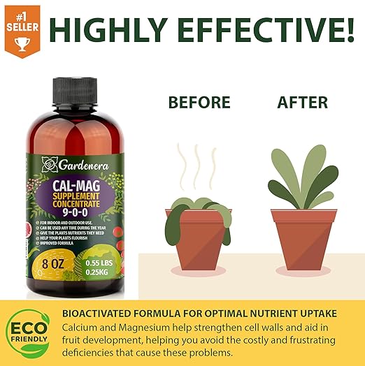 Professional Grade Organic πππ₯-πππ Growing Fertilizer Concentrate: Calcium, Magnesium, Iron & Micronutrients Supplement for Plant Deficiencies (9-0-0 NPK) - 32oz Bottle (Quart)