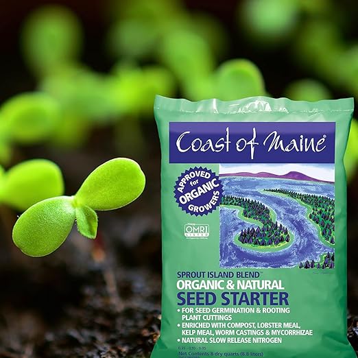 Coast of Maine, 8qt (Pack of 2) Sprout Island Blend, Organic & Natural Seed Starter for Seed Germination & Root Plant Cuttings