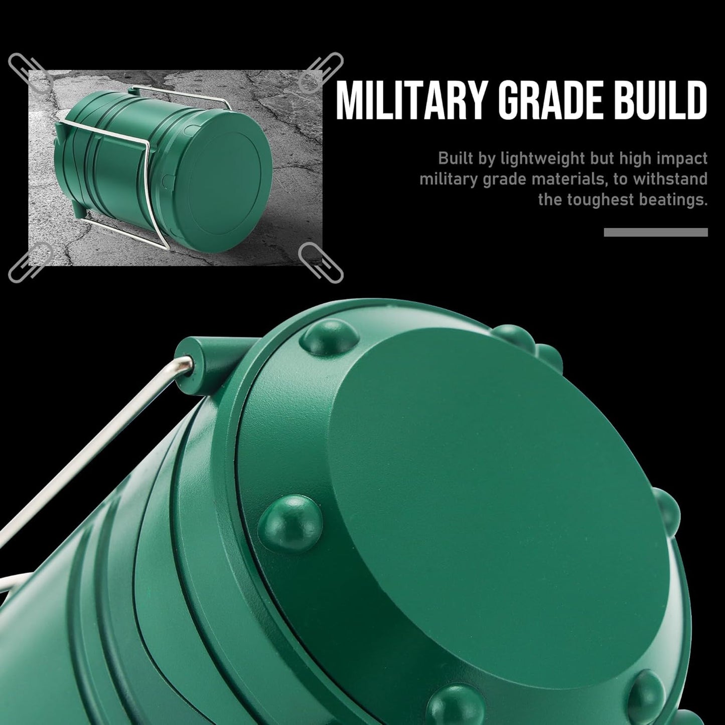 Lichamp LED Camping Lantern, 4 Pack Battery Powered Flashlight for Power Outages, Portable Collapsible Hanging Light Essential for Home, Outdoor, Emergency Lamp Survival Kit Gear for Hurricane, C5