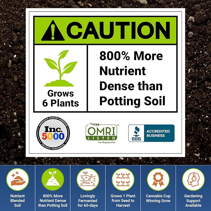 PreMixed Super Soil 7 Gallon Pot - Every Thing Included for The Perfect Grow (add only Seed and Water)