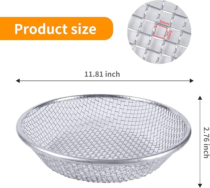 1pcs 1/4 Inch Compost Sifter for Garden Sand Soil,Soil Sifter Mesh Gardening Tool,Sifter for Rocks,Compost Sifter,Sand Screen,Garden Potting Mesh Sieve Sifting Pan,for 5 Gallon Bucket.…