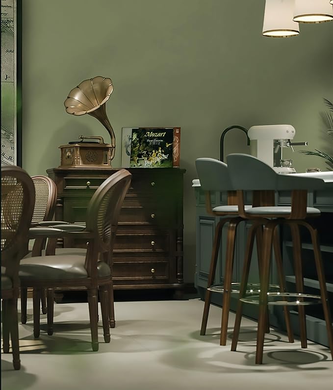 Dimoon 78.7''x17.7'' Green Peel and Stick Wallpaper Contact Paper Modern Self Adhesive Wall Paper Removable Renter Friendly Textured Solid Color Shelf Cabinet Vinyl Roll (78.7''x17.7'',Olive Green)