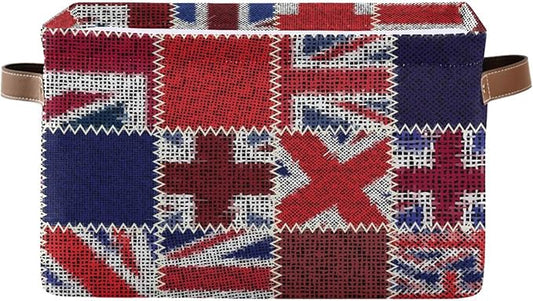 Flag Rectangular Storage Basket Organizer Bin Shelf Baskets For Clothes For Home Office Dorm