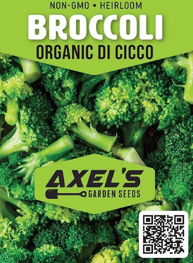 Organic Broccoli Seeds for Planting - 250 Heirloom Non GMO Seeds - Full Planting Instructions to Plant a Home Vegetable Garden - Great Gardening Gift, 5 Packets