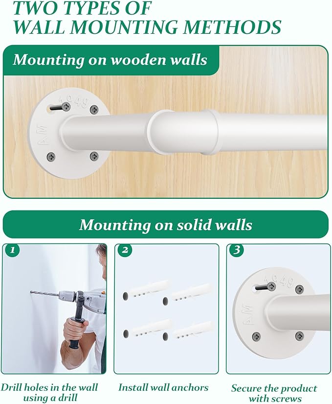 Plant Hanger Indoor, Hanging Planters for Indoor Plants with 6 Hanging Chains, Wall Plant Hanging Rod for Window Ceiling, 65 Inch, Metal/White…