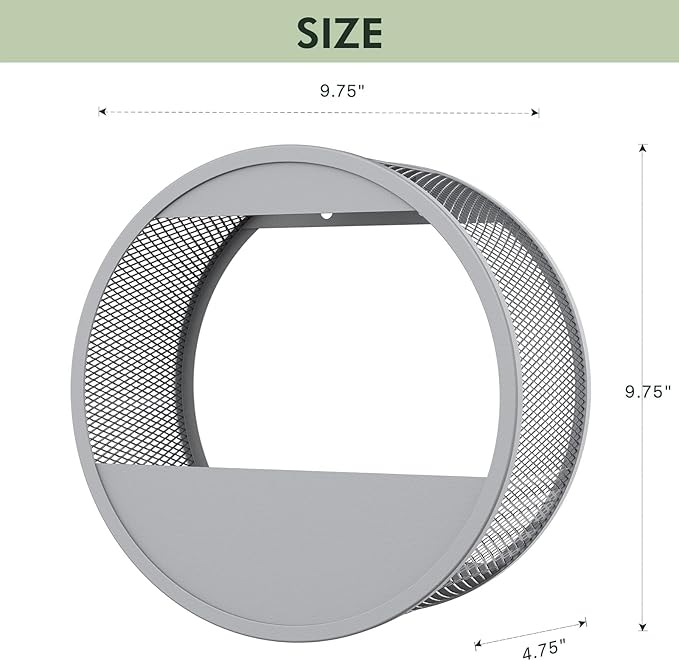 Grand patio Outdoor Circular LED Solar Hanging Wall Sconce Planter, with Dusk to Dawn Sensor Decor Wall Lighting for Garage Doorway Patio Yard, Cement Grey (S-Round)