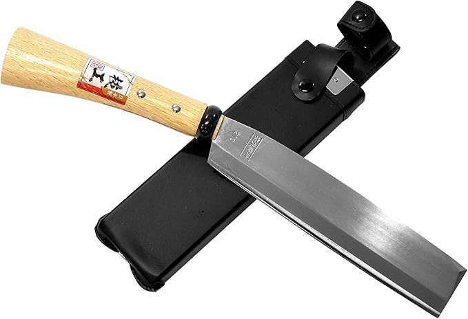 KAKURI Japanese NATA Tool Knife 8.2" Made in Japan, Bushcraft Hatchet Axe with Sheath for Camping, Outdoor, Campfire, Gardening