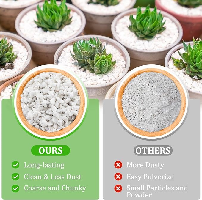 Legigo 10 Quarts Organic Horticultural Perlite for Plants Indoor- Natural Horticultural Soil Additive Conditioner Mix for Improves Drainage, Ventilation and Root Growth