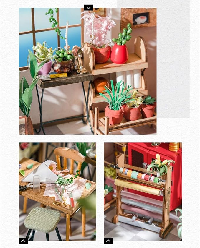 Rolife 1:20 Miniature House Kits-Tiny House Kit-DIY Miniature Dollhouse Kits for Adults-Model Building Craft Kits-Hobbies Gifts for Women and Men