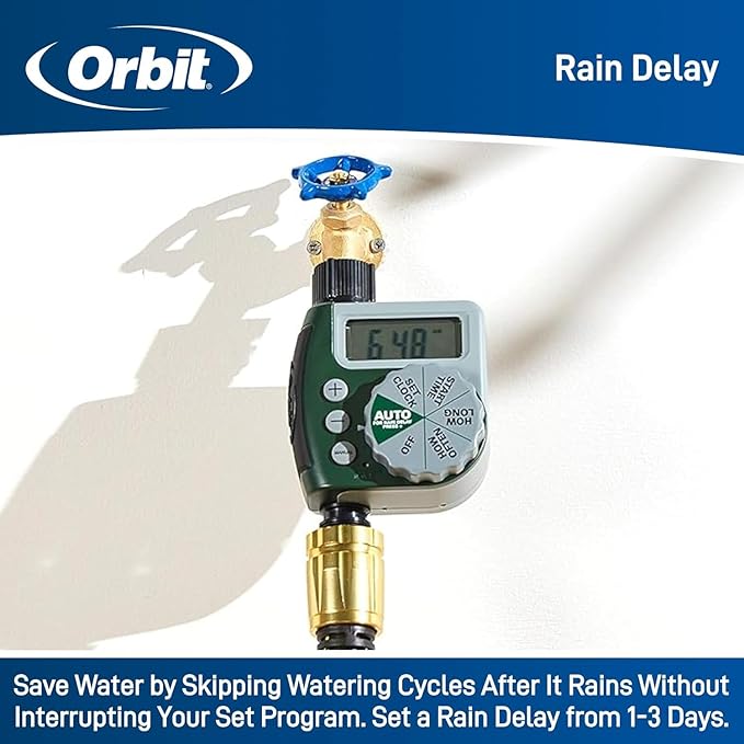 Orbit 62061N Single-Outlet Hose Watering Timer, 1 Outlet, Green (3-Pack 1 Outlet)